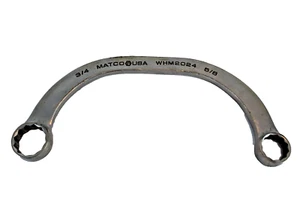 Matco Tools USA WHM2024 3/4" x 5/8" SAE Half Moon Box Wrench 12 point Chrome - Foto 1 di 7