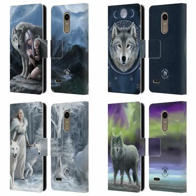 OFFICIAL ANNE STOKES WOLVES LEATHER BOOK WALLET CASE COVER FOR LG PHONES 1 - Image 1 of 4