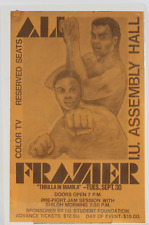 1975 Muhammad Ali vs Joe Frazier Closed Circuit Fight Poster, Assembly Hall, IU