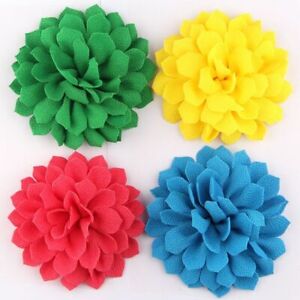 Petal Fabric Flowers -10.5CM Multi Layer Satin Flower For Hair Clip Headband 5PC