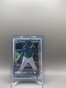 Starlin Aguilar 2021 Bowman Chrome 1st Mega Mojo Refractor BCP-249 Mariners