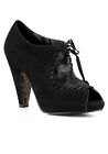 Ellie Shoes Bettiepage Bp302-Oday 3 Inch Black Shoe With Laces