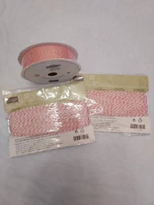 Stampin Up!  BAKER'S TWINE (2) Tango Mandarina, Cinta Coral Calipso-Nuevo/Retirado Foto 1 de 4