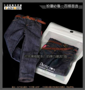 Pantalones de mezclilla clásicos 1:6 pantalones vaqueros para figura de acción masculina HT de 12"" juguetes corporales - Imagen 1 de 10