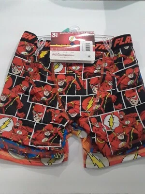 Paquete de 3 calzoncillos boxer para niños DC Comics "The Flash" talla 10 ropa interior rojo/azul Foto 1 de 4