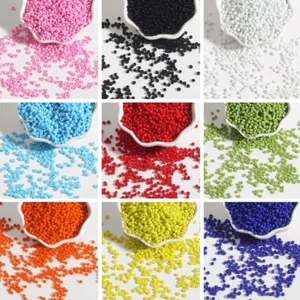 2-4mm Solid Color Czech Glass Loose Seed Spacer Beads Jewelry Making - Picture 1 of 25