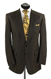 Chaqueta Brioni talla 50 negro oro 2 botones TARDA lana cosida a mano amarillo NP: 4129 € - Imagen 1 de 11