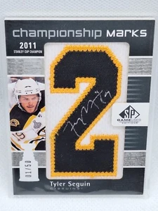 2011-12 SP Game Used Championship Marks Auto ‘2’ CM-TS Tyler Seguin 01/50 - Bild 1 von 2