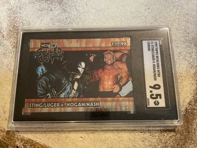 1999 TOPPS WCW/NWO NITRO C1 STING / LUGER VS. HOGAN / NASH CHROME-GRADED 9.5 SGC - Image 1 of 4