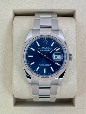 NUEVO 2025 Rolex Datejust 36 mm 126234 acero inoxidable esfera azul ostra Foto 1 de 4