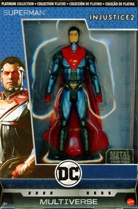 MATTEL DC MULTIVERSE INJUSTICE 2 METAL SUPERMAN 6 1/2" FIGURE (READ) - Picture 1 of 2