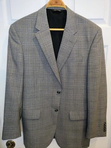 Jos. A. Bank Men's 40L 100% Wool Gray w/Blue/Black Plaid 2-Button Blazer Jacket - Picture 1 of 6