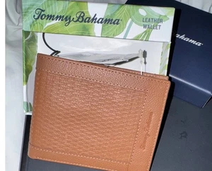 Tommy Bahama Herren-Geldbörse aus Leder mit Doppelfaltung Hellbraun Nordstrom Box Neu - Bild 1 von 7