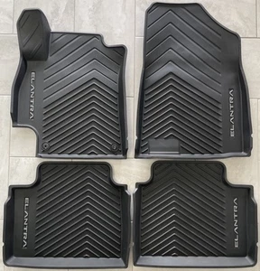 OEM HYUNDAI ELANTRA 21-23 FRONT & REAR ALL WEATHER RUBBER FLOOR MATS SET OF 4 - Bild 1 von 22