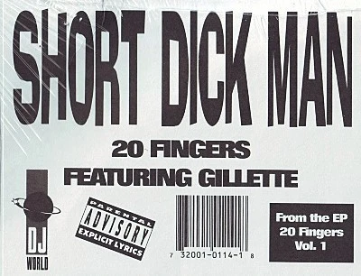 20 Fingers Featuring Gillette Short Dick Man 12" 1994 Ghetto, House (VG+ / Gener - Image 1 of 3