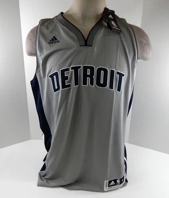 2016 Mens Detroit Pistons Blank Swingman Grey Jersey Adidas NWT XL 84S - Image 1 of 4