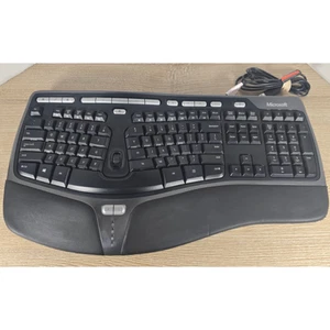 Microsoft Natural Ergonomic Keyboard 4000 V1.0 KU-0462 Black Wired USB - Afbeelding 1 van 6
