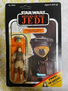 VINTAGE STAR WARS - PRINCESS LEIA - BOUSHH KENNER 65 BACK FIGURE MOC - Picture 1 of 9