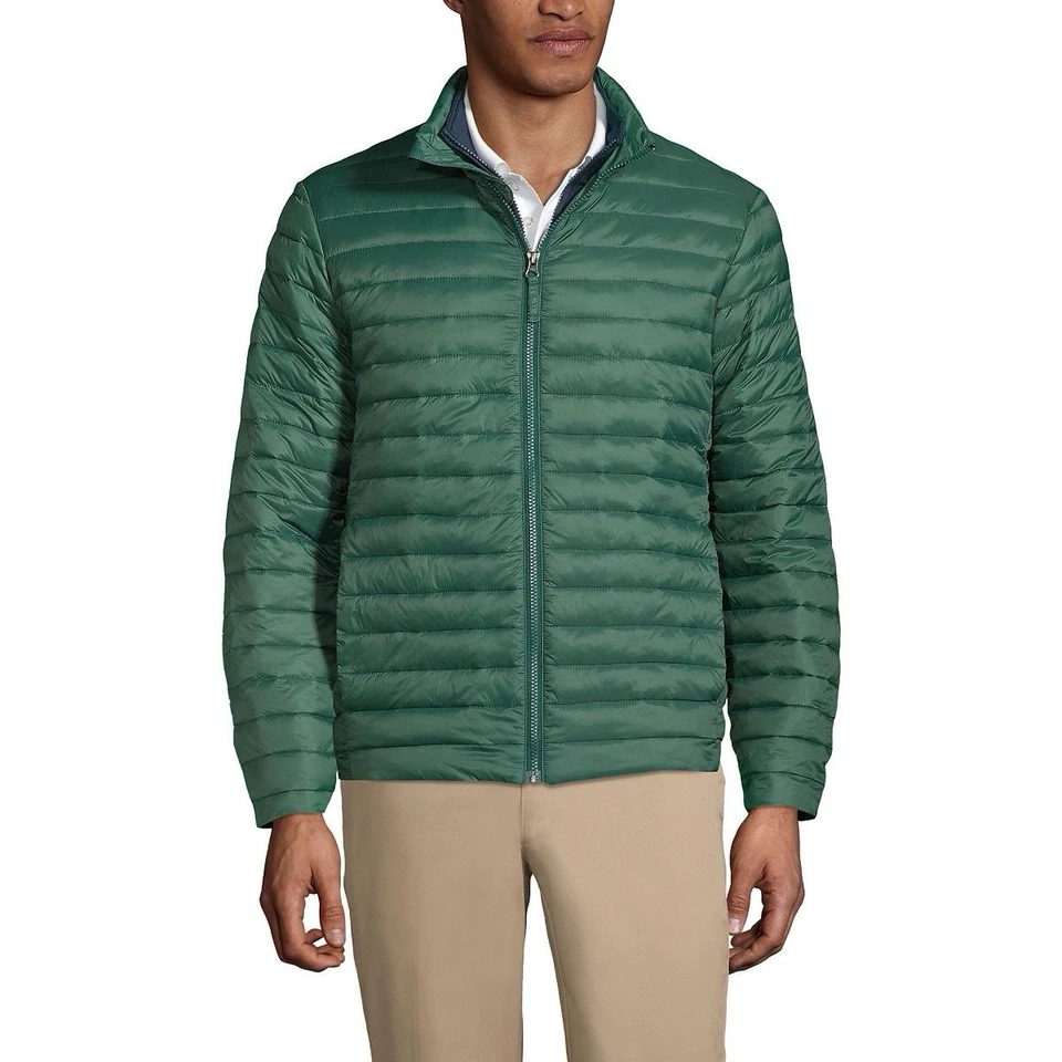 Lands' End Men's Packable Puffer Jacket - Insulated - Image 1 of 4