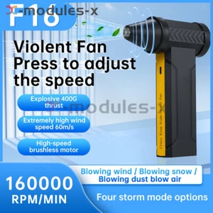 160000RPM Jet Fan Electric Air Mini Blower Duster Cleaner Rechargeable 60m/s - Picture 1 of 22