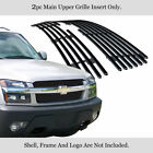 For 2001-2006 Chevy Avalanche With Body Cladding Black Billet Grille  Insert