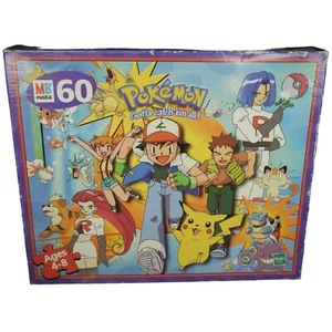 NEW Vintage 1999 Pokemon Milton Bradley Puzzle 60 Pieces Gotta Catch ‘Em All - Picture 1 of 5