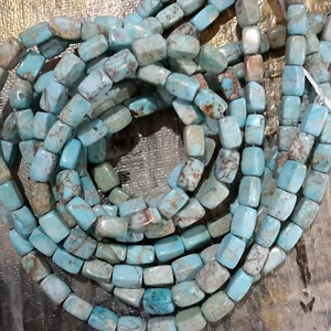 Nat Imperial Jasper, Rectangle, 5.2-8.2x4.8-5.3mm, Turquoise, Approx 47 pcs. - Picture 1 of 5