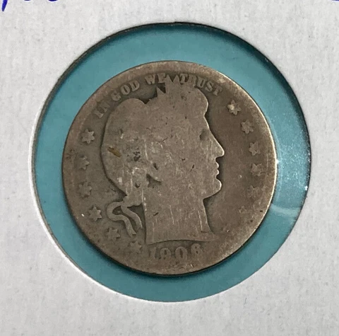 1906 D Barber Quarter ~ Old United States Silver Coin ~ #3 Cover