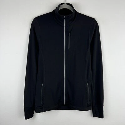 Icebreaker Lana Merino GT Manga Larga Cremallera Completa Negro Calce Ajustado Para Mujer Talla M Foto 1 de 4