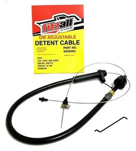 Transmission Kickdown Detent Cable GM 700-R4 TH-200 Braided Adjustable  (99478) - Picture 1 of 1