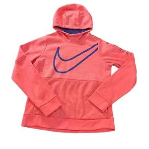 Nike Therma Dri-Fit Girls XL Pink & Purple Mock neck Pullover Hoodie Sweatshirt - Picture 1 of 4