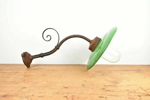 AnNo21-Antike Emaille Lampe/Hof Lampe/ Bauernhof Lampe/ Garage - Bild 1 von 12