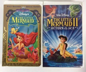 2 LITTLE MERMAID & LITTLE MERMAID II Fully Restored, Special Ed Clamshell VHS - Imagen 1 de 9