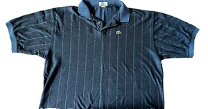 Polo uomo Lacoste golf camicia cucita logo alligatore blu con righe verdi/rosa Lg - Foto 1 di 4
