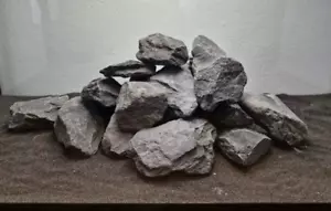 Aquarium Steine Aquascaping Basalt Barsche schwarz 8kg Größe S 5 - 10 cm - Bild 1 von 8