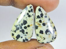 Natural Dalmantion Matched pair Pear Cabochon Loose Gemstone 11X19X03 MM W770