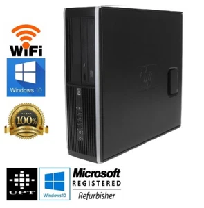 HP Computer Windows 10 Home Intel Dual Core 160GB 2GB DVD/RW PC Desktop WiFi - Picture 1 of 7