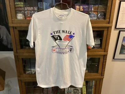 Camiseta DE COLECCIÓN PARED CONMEMORATIVA DE LA GUERRA DE VIETNAM Washington DC POW MIA 50/50 TALLA M/L - Genial Foto 1 de 4