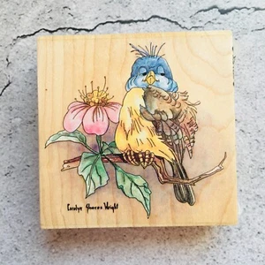 Timbro in gomma Bluebird Carolyn Shores Wright di Stamps Happen n. 60042 3,75" - Foto 1 di 7