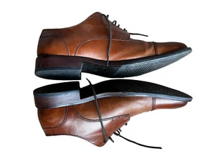 Cole Haan Benton Cap Toe Oxford II Brown Leather Dress Shoes Men's Size 8.5M - Picture 1 of 6