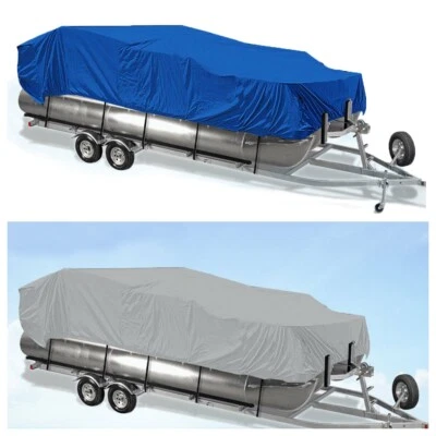 17 18 19 20ft 21 22 23 24ft Heavy Duty Pontoon Boat Cover Waterproof - Image 1 of 4