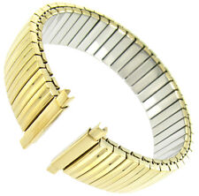 15-21mm Gilden Twist O Flex Gold Tone Stainless Steel Watch Band 508Y X Long