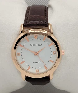 Herren-Analoguhr Mreurio rund roségoldfarben braun Lederband EET8599G-RG I6 - Bild 1 von 9