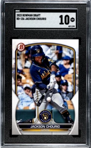 2023 Bowman Draft #BD-156 Jackson Chourio SGC 10 - Picture 1 of 2