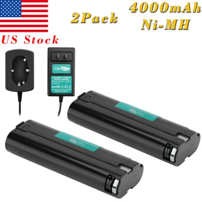 4000mAh 7.2V Ni-MH Battery/Charger for MAKITA 191679-9 192532-2 7002 632002-4 - Image 1 of 4
