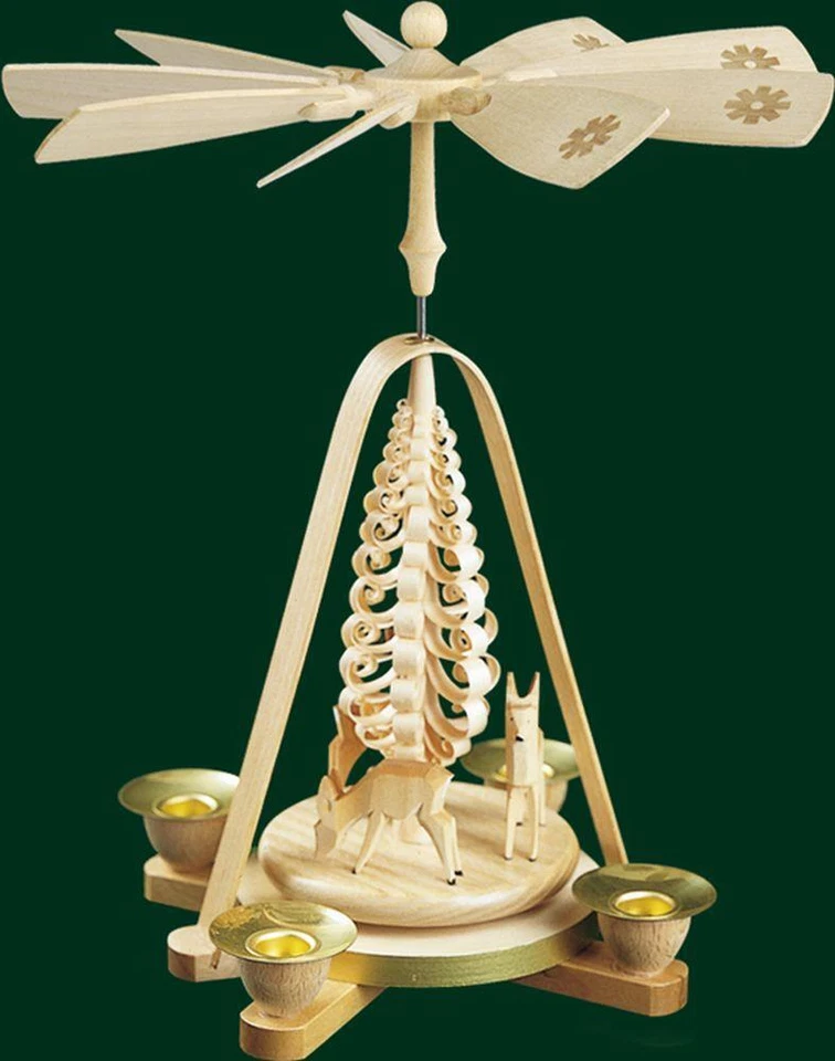 Pirámide de mesa con pirámide de ciervo Seiffen arte popular Erzgebirge NUEVO 01662 Foto 1 de 1