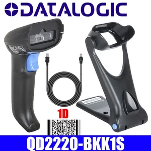 Datalogic Quickscan QD2220-BKK1S Handheld 1D USB Barcode Scanner Kit With Stand - Picture 1 of 20