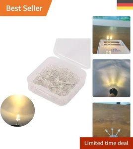 Helle 3mm Warmweiß LED Dioden, 120 Stück für Wissenschaftliche und DIY Projekte - Bild 1 von 7