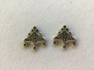 Chandelier Connector 3 In 1 Silver Toned Elegant For Earrings Set Of 10, 5 Pairs - Picture 1 of 3
