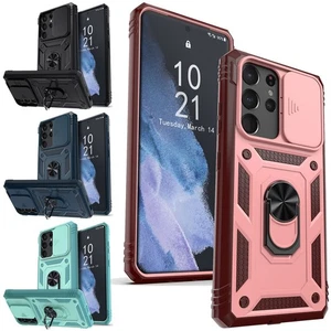For Samsung S21/S21 Ultra/S21 FE Case Rugged Kickstand Slide Camera Phone Cover - Picture 1 of 44